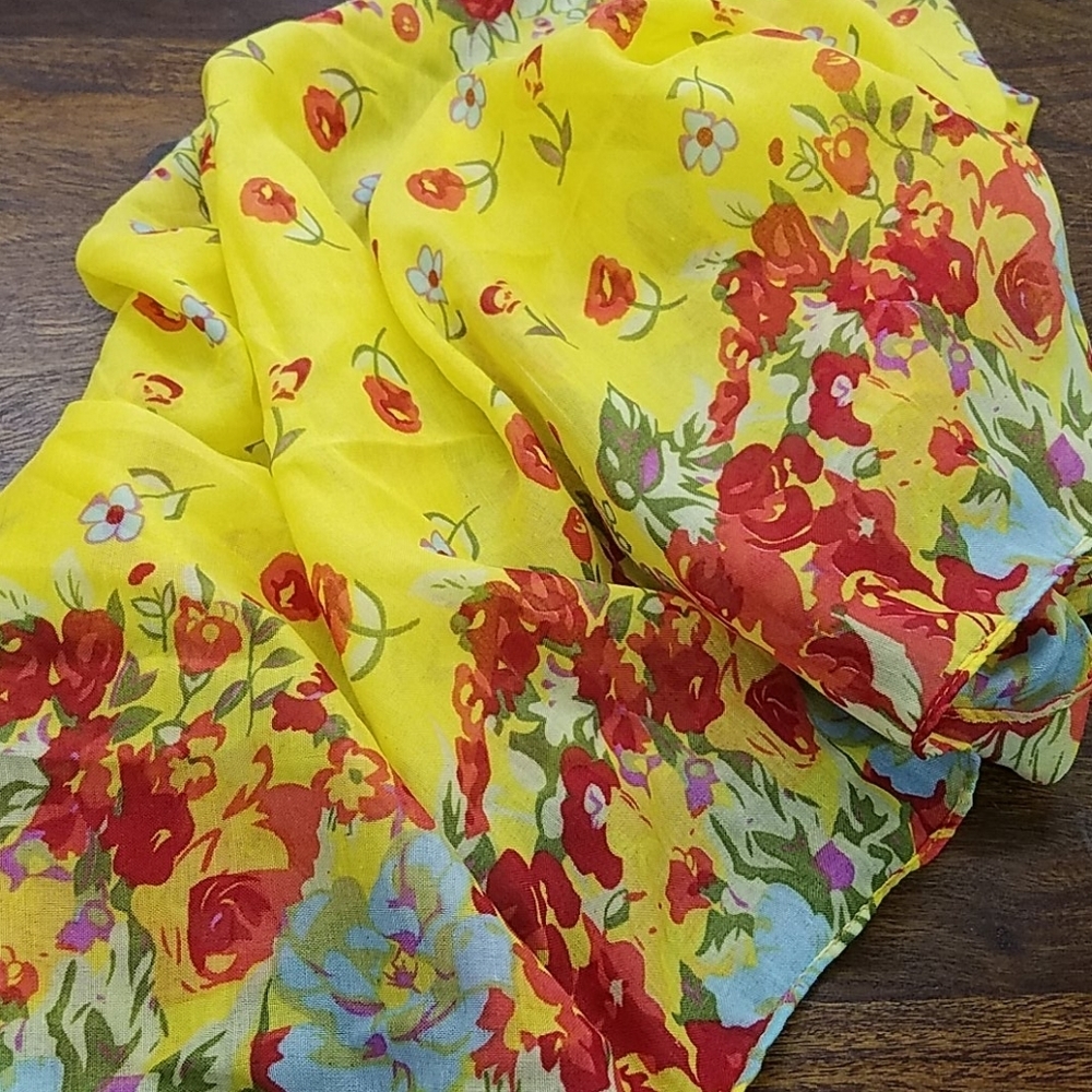 Floral 48 x 18 Scarf